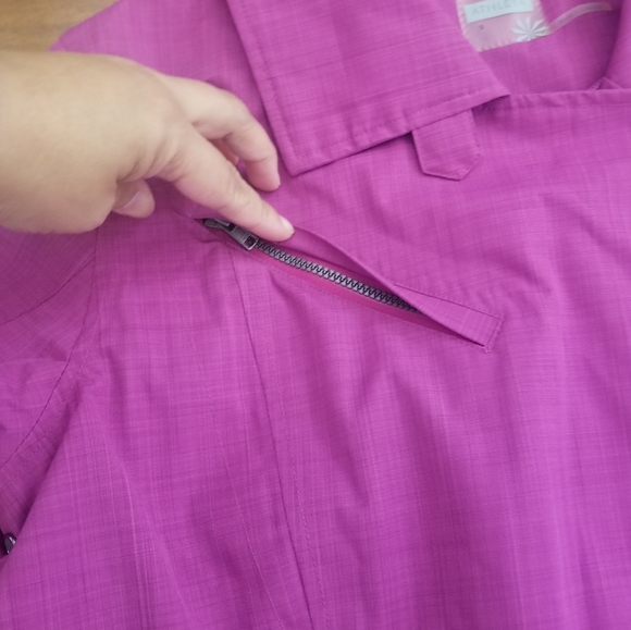 ATHLETA Commuter Moto Asymmetrical Lined Jacket Orchid 872384 Size S - Picture 4 of 16